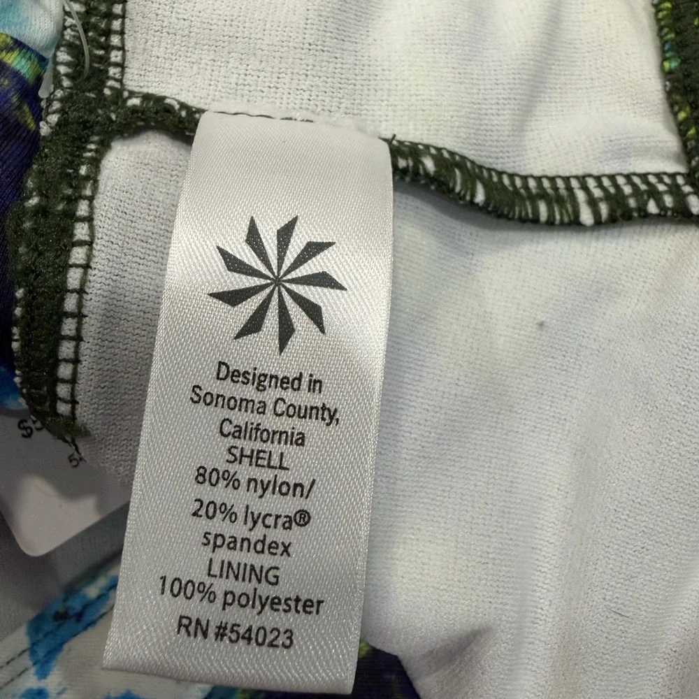 NEW Athleta Dolphin Hypersonic Caspian Blue Hip Hugger Swim Bottom size Medium